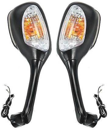 BLNETU Motorradspiegel Motorradspiegel Für Suzuki GSXR 600 750 2006 2007 2008-2012 GSXR1000 2005-2012 Motorrad Blinker Spiegel Rückspiegel Motorradspiegel