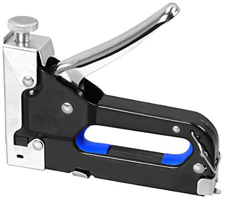 Purzen Handtacker besteht aus hochwertigem Metall, sehr robust und langlebig.Der ergonomische Griff macht die Verwendung komfortabler und arbeitssparender.,Schwarz