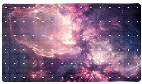 Pink Starry Star rutschfeste Badewannenmatte, schnell trocknend und extra lang für Sicherheit und Komfort, PVC-Material mit Saugnäpfen und Abflusslöchern, maschinenwaschbar