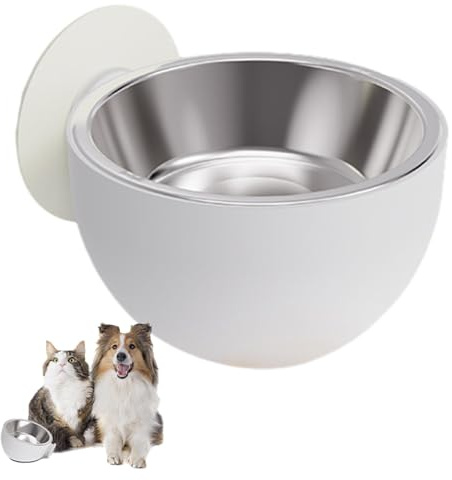Magnetischer Hundenapf zur Wandmontage – auslaufsichere magnetische Hundefutternäpfe aus Edelstahl | Erhöhter Futternapf, feststehender Katzennapf, spülmaschinenfest für Haustiere