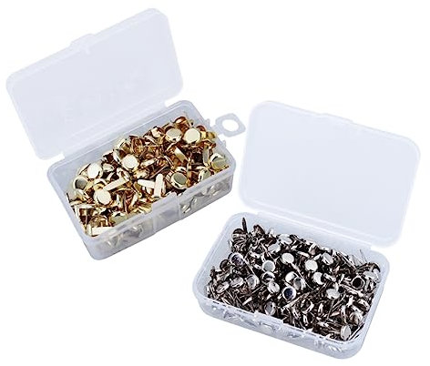 SHINEOFI 500 Stück Papierverschlüsse aus Metall Orangefarbene Quaste für Schmuck Bandhalter Scrapbooking-Verzierungen scheckheft scrabbook Bastelverschlüsse bastelartikel bastel Materialien