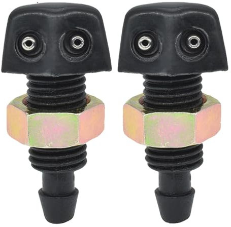 Jodriva Erick's Wiper 2 x Universal-Frontscheibenwaschanlage, Wischerdüse, Strahlsprüher, Sprinkler, Wasserauslauf, Schraubbefestigung, Sprühgerät Scheibenwaschdüse