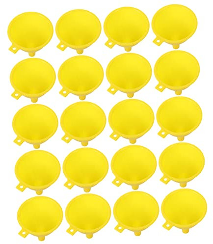 TIDTALEO Set Da 20 Pezzi Mini Imbuti in Plastica 6,5 Cm Per Trasferimento Liquidi e Solidi, Imbuto Sperimentale Per Laboratorio e Cucina, Leggero e Resistente Per Bottiglie Collo Stretto
