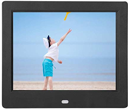 8 Inch WiFi Multi-Function Digital Photo Picture Frame Support 32G Memory Card, U Disk, Calendar, Alarm Electronic Photo/Music/Video Player Gift for Birtay, Weddi