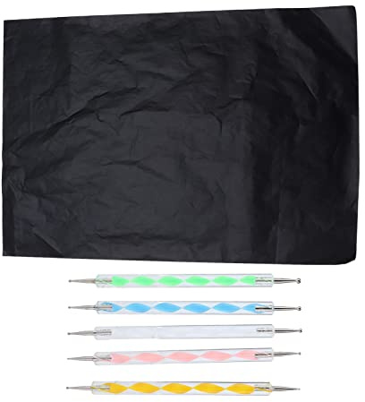 Schneiderinnen Carbon Papier Stoff Kunst Transfer Für Nähen Und Tattoos Mit Graphit Kohlepapier 100 Blatt Inklusive 5 Kugelschreiber Für Präzise Zeichnungen