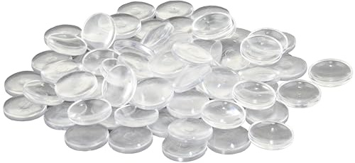 WISSNER® 100 Muggle Stones Diameter 20 mm, Transparent Nuggets Made of RE-Plastic, Shatterproof and Robust, for Crafts, Learning and Decorating