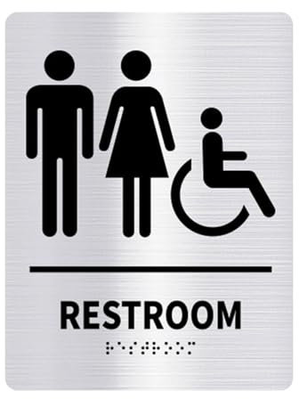 SELiLe Badezimmer Wandaufkleber Frau Mann Toilettenschild WCS Home Hotel Waschraum Türschilder Kunstabziehbilder Für Toiletten Restaurant Unisex