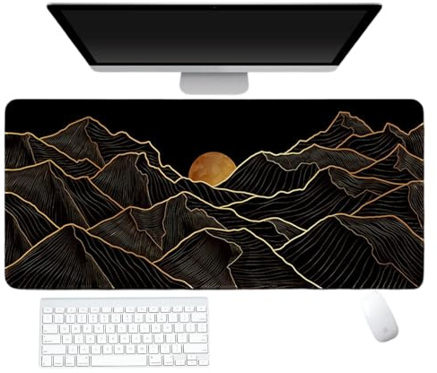 Xmart Tapis de Souris Gamer Tapis Gaming sous Main Souris à Bords Cousus Mouse Pad Grand 800 x 300 x 3 mm Noir Base en Caoutchouc Antidérapant Surface pour Bureau Gaming Ordinateur PC