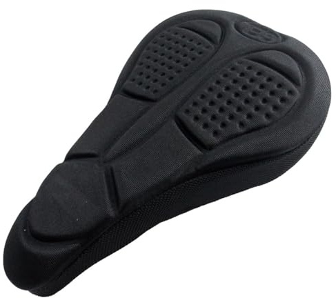 HOUSON Silicone Bicycle Saddle Cover for MTB/Road Bikes - Extra Thick & Breathable with Reflective Stripes - Anti-Slip Design (270x170mm, 263g)