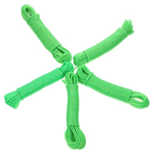 Cuerda para Ropa de Nailon Antideslizante y Resistente al Viento, 5 Piezas