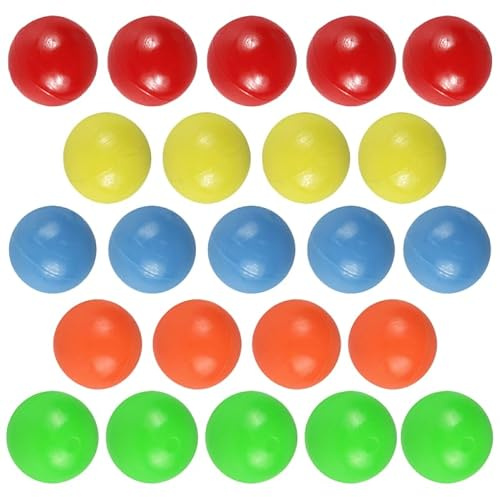 Yardwe 100 Stück Kleine Bunte Plastikkugeln 12Mm Farbige Spielkugeln Für Mathe Lernspiele Vorschule Grundschule Hand-Auge-Koordination Mathematik Lehrmittel