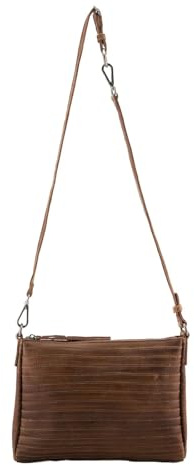 FREDsBRUDER Leder Umhängetasche Layer Crossbag Toffee braun