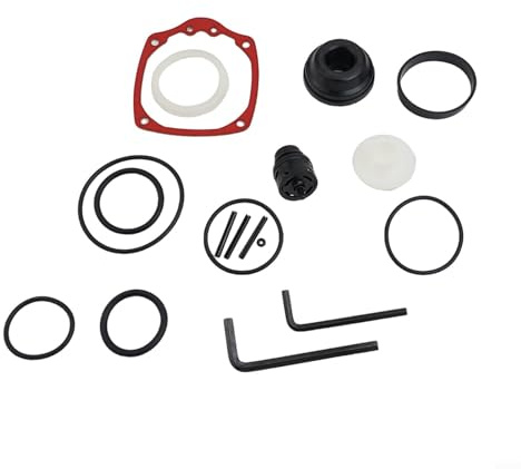 Yuanpgky Kit de revisión para clavadora neumática Porter-Cable DA250B - 905013 Kit de reparación con juntas tóricas, llave, interruptor, puntas de clavos, arandelas y cuña - goma