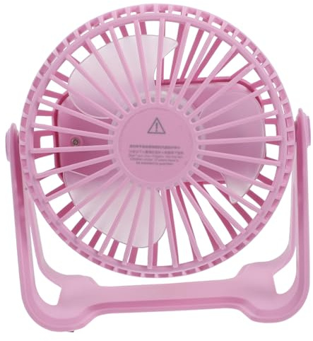 COHEALI Ventilador Portátil de Escritorio USB Rosa Mini Ventilador Silencioso Recargable Batería Integrada para Hogar Oficina y Dormitorio Compacto y Práctico