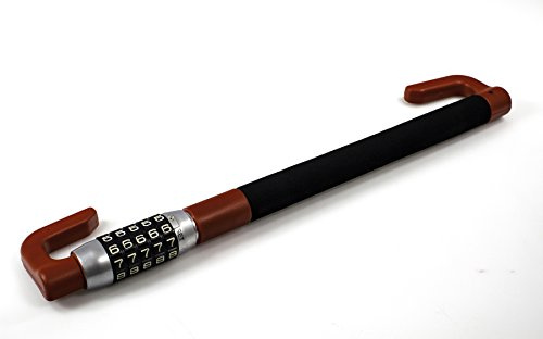 Cartec 493222 Asta antifurto pedale/sterzo, serratura a codice, Noir