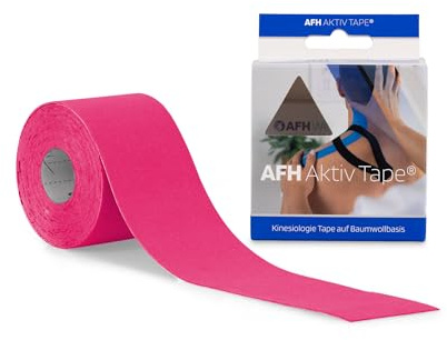 AFH Aktiv Tape® | Kinesiologie Tape | Breite: 5 cm | Länge: 5 m | auf Baumwoll Basis | Farbe: pink