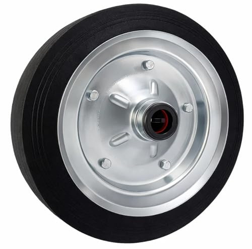 Zscale Ersatzrad Ø250 mm – Schwarzes Industrierad mit Vollgummireifen, Bohrung 25 mm – Robustes Rad für Transportwagen Modell (90/25)