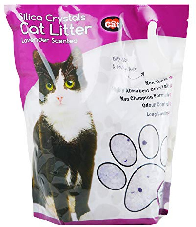 World of pets Cat Litter 30 Litres Lavender Fragranced Crystals Non Clumping Long Lasting 10 x 3 Litre Packs Kitten Pet