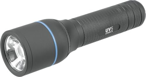 Walther PRO UV5 LED Schwarzlichtlampe, 395 mm, schwarz | Aluminiumgehäuse, Holster und Handschlaufe