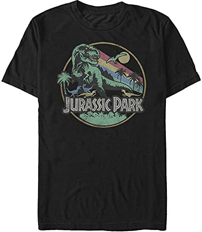 Fifth Sun Herr retro cirkel t-shirt, svart, S