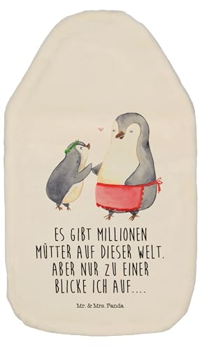 Mr. & Mrs. Panda Wärmflasche Pinguin mit Kind - Geschenk, Tochter, Kleine Wärmflasche, Mutter, Körnerkissen, Schwester, Muttertag, beste Mama,