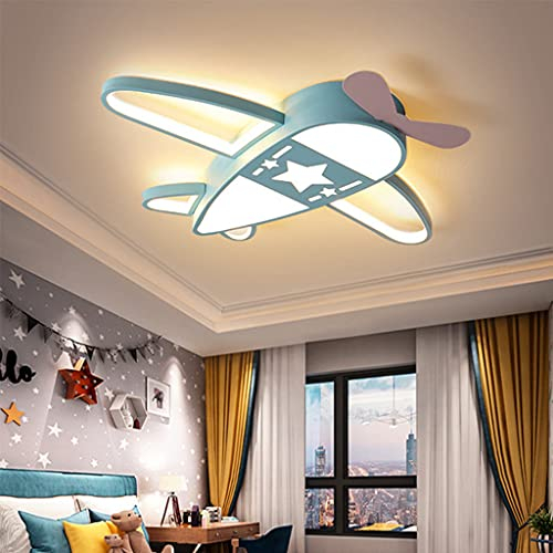 LED Deckenleuchte Ultra Dünn Kinderlampe Flugzeug Deckenlampe Dimmable Mit Fernbedienung Babylampe Junge Mädchen Schlafzimmer Kronleuchter Wohnzimmer Kindergarten Deckenbeleuchtung,76*65*6cm/52W