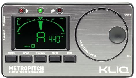 KLIQ MetroPitch Digital Metronome & Tuner for Piano, Guitar & Bass