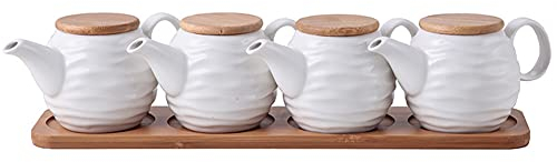 Sauce Soja Bouteilles de Stockage D'épices Huilier Céramique Distributeur d'olive Pots à épices en Céramique Boîtes en Céramique Spice Container Blanc Perle