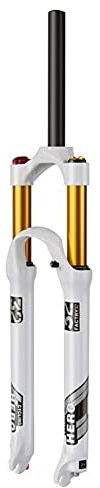 Jejy Rebound Adjust 9mm QR Suspension Fork 26 Wheel MTB, Shock Absorber Mountain Bike Air Front Forks Travel 140mm 26/27.5/29 Inch (Color : Straight Manual Lockout, Size : 26)