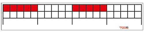 Wiemann Lehrmittel magnetischer Zahlenstrahl bis 20, ideal für die Tafel in der Grundschule