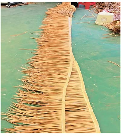 YANGUANG Rouleau de Chaume Toit de Paille 0.5x1-10m Tuile de Chaume de Palmier Fausse Paille Panneau Anti-âge Ignifuge pour Extérieur Tiki Bar Pavilion Jardin Décoration de Ferme(Size:3m/9.8ft)