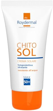Roydermal Chitosol Crema SPF 50+,Crema Solare Viso Abbronzatura Ottima, Protezione Viso Abbronzante con Azione Ultra Idratante, Nutriente, Indicata per Pelli Sensibili e bambini, 50 ml