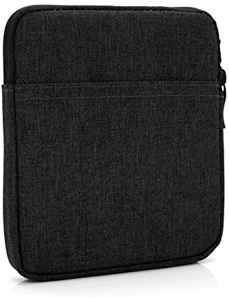 MyGadget Nylon Sleeve Hülle für Tablet bis 7 Zoll [ 17 x 14,5 cm ] - Schutzhülle Tasche ideal z.b. Kindle Oasis [9 & 10 Gen.] | Paperwhite [bis 2021] - Schwarz