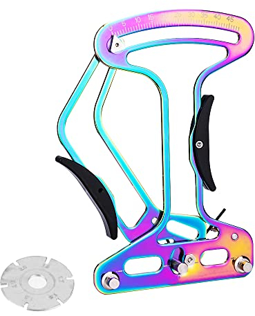 ANCLLO Misuratore di Tensione per Bicicletta Portatile in Lega di Alluminio, Misuratore di Controllo per Raggi per Cerchioni Misurazione Accurata e Affidabile per Raggi Rotondi e Raggi Piatti-Colorato