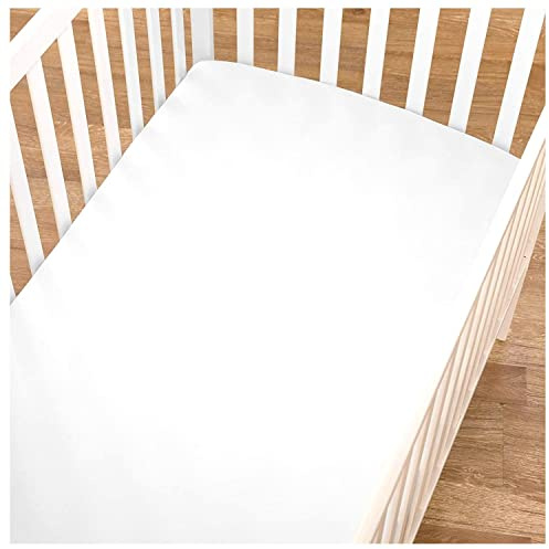 Spannbettlaken für Kinderbett, 120 x 60 cm, weiche Baby-Bettlaken für Standard-Kinderbett- und Kleinkindmatratzen, vollelastischer Rand, atmungsaktiv, pflegeleicht