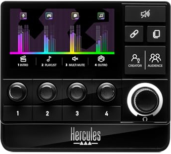 Hercules Stream 200 XLR, Intuitivo controller audio gaming con scheda audio integrata per PC Windows