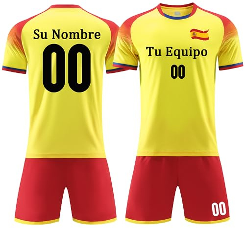 OPUTWDF Equipacion Futbol Niño Set Personalizada Camiseta Futbol Niños y Adultos con Nombre Personalizado Número Logotipo del Equipo