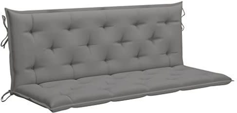 Auflage für Hollywoodschaukel 150x50x7 cm Sitzkissen Bank Bankauflage Outdoor Bierbankauflagen Sitzkissen Bank Sitzauflagen für Bänke Rückenkissen Grau