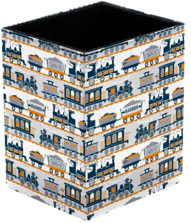 VAPOKF Stifthalter für Schreibtisch, Vintage-Zug auf Eisenbahn, Drucke, Stifthalter, Stiftehalter, Make-up-Pinsel, Aufbewahrung, Schreibtisch, Schreibwaren, Organizer für Home Office