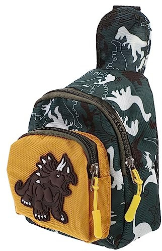WRITWAA Umhängetasche Für Junge Mädchen Dinosauriermuster Brusttasche Und Hüfttasche Für Spielzeug Snacks Und Schlüssel Als Schultertasche Und Modeaccessoire Für Kleinkinder