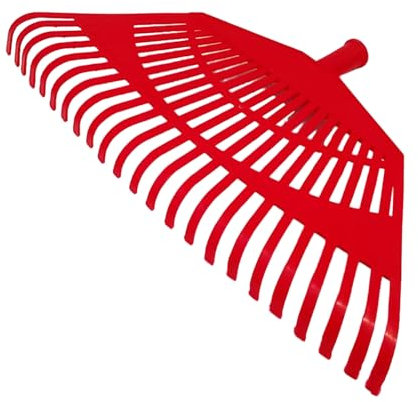 NG NICCOLAI SCOPA-RASTRELLO IN POLIPROPILENE PP VARIE MISURE E TIPOLOGIE DI DENTATURA. MADE IN ITALY (ROSSO EXTRALARGA (CM.55) SENZA MANICO)