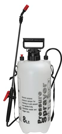 My Garden 8 Litre Sprayer Pump - Weed Killer Pressure Sprayer Pump Action - High Pressure Long Reach Sprayers - Ideal For Spraying Water Fertiliser Herbicides Pesticides Preservative & Detergent