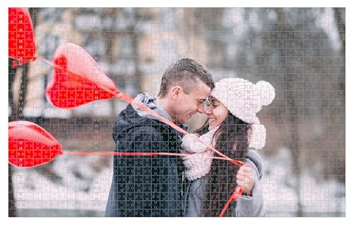 Puzzle 1000 Teile,120Teile/500Teile/1000Teile Puzzle Mit Eigenem Foto,Fotogeschenke Zum Jubiläum, Halloween, Weihnachten (1 Bild, 1000 pcs)