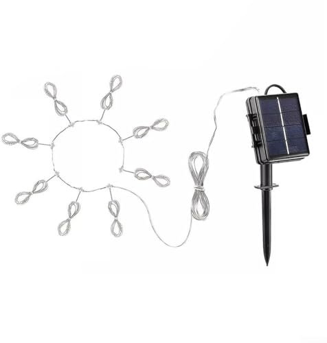 Whychstore Solar-Sonnenschirm-Lichterkette für den Außenbereich, Garten, Rasen, Sonnenschirm, farbiges Licht, Sonnenschirm-Lichterkette (warmweiß)