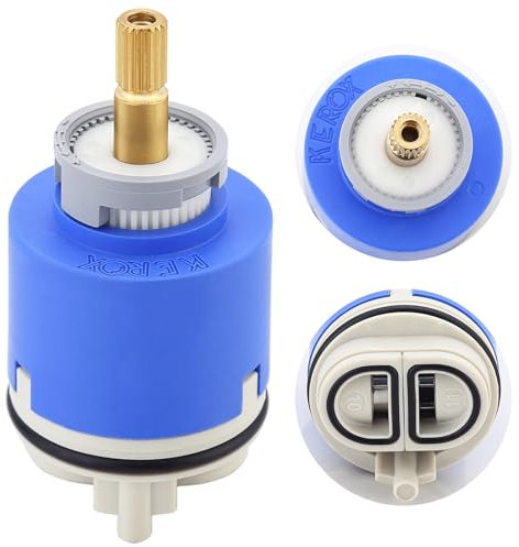 Kerox PBR 40 Faucet Cartridge, Cartridge Replacement Compatible with La Torre, Cascade & Nobili, Kitchen & Bathroom Ceramic Mixing Cartridges with Pressure Balancing Single-Lever & Rotary