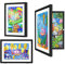 JSUDQR 2PCS A4 Kids Artwork Display Frames Front Opening Childrens Artwork Picture Storage Frame A4 Holds 150 Pieces Drawing Crafting