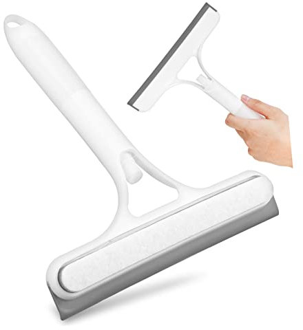 UTHCLO Window Cleaning Tool Dual-sided Squeegee and Sponge Scrubber for Glass Mirrors and Shower Doors for Use