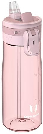 Sparrow Trinkflasche - TouchFlow Tritan Wasserflasche - 750ml - BPA-frei - Sportflasche Auslaufsicher - Trinkflaschen mit Strohhalm für Sport, Outdoor - Leicht, Nachhaltig