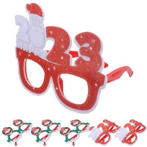 Warmhm 6stücke Weihnachtsbrillenrahmen Weihnachts-dekoration Party Foto-prop Schmuck