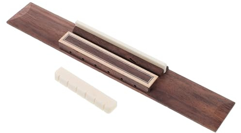 Supvox 3 Stück Akustik Gitarren Knochensattel und Steg aus Knochen Ersatzteile für Klassische Konzertgitarre Verbesserte Klangqualität und Passform